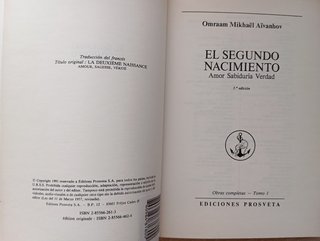 El Segundo Nacimiento. Omraam Mikhaël Aïvanhov.