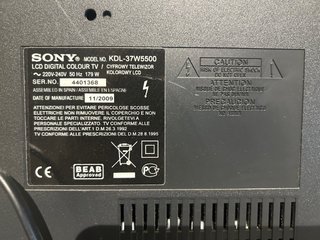 Sony Bravia TV Pantalla Plana Negra