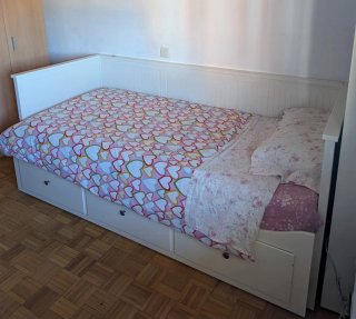 Cama nido blanca Ikea con cajones