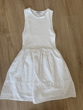 Vestido blanco abullonado