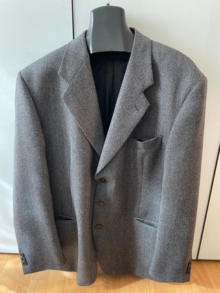 Giacca Blazer Uomo Lana Cashmere Grigio XXL