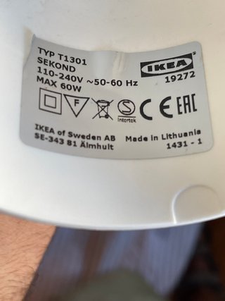 Lámpara de techo blanca Ikea