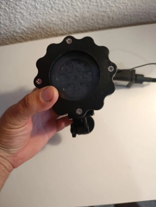 Proyector de mensajes negro