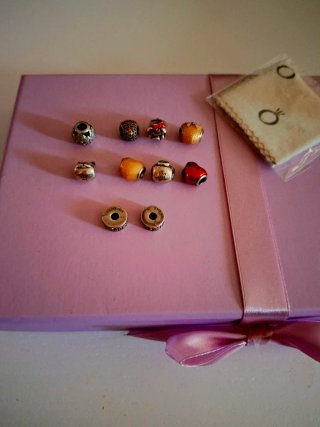 Lote 10 Charms Pandora Originales Plata 925+gamuza