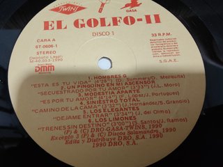 El Golfo 2 Doble LP 1990 Pop Rock Español