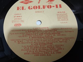 El Golfo 2 Doble LP 1990 Pop Rock Español