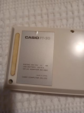 Teclado Casio PT-20 Vintage Años 80