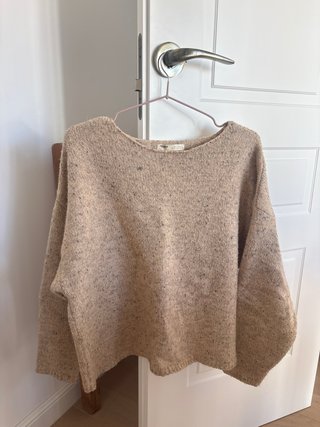 jersey pull and bear color camel con toques old