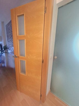 Puerta doble madera maciza lista para montar