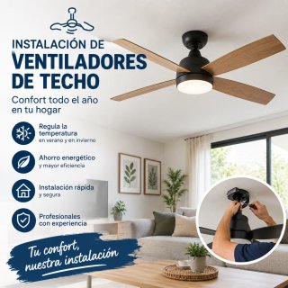 INSTALACIÓN DE VENTILADORES DE TECHO