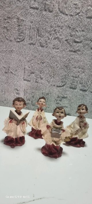 Lote 4 Figuras Monaguillos Cantores Vintage