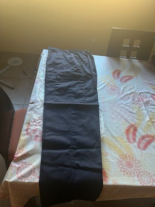 Pantalón de trabajo azul oscuro multibolsillos
