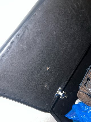 Baúl/Arcón Asiento Almacenaje Cuerina Negro