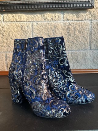 Botines de terciopelo y lentejuelas Marian