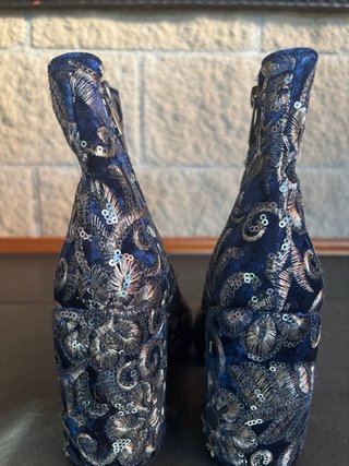 Botines de terciopelo y lentejuelas Marian