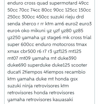Espejos Retrovisores Moto Negros