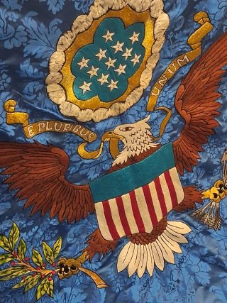 Estandarte bordado águila americana,ideal balcones