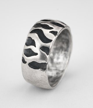 Anillo de plata 925 oxidada – 7 g – talla 19.8