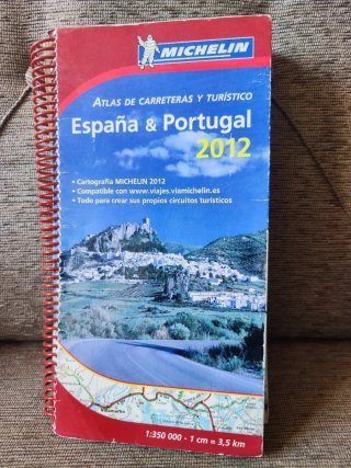 Lote libros viaje+regalo atlas España y Portugal