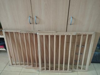 Barrera de seguridad extensible madera