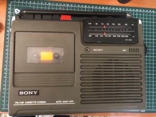 Radio Cassette Sony CF-303 Verde AM/FM