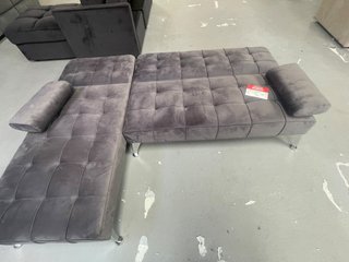 Sofá Cama Gris Terciopelo