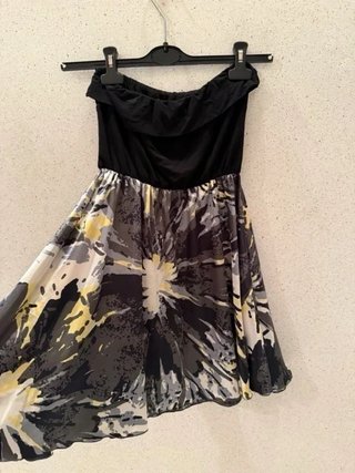 Mini abito Elekta nero e multicolor