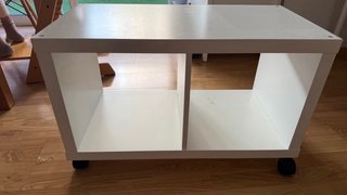 Estantería Kallax Ikea Blanca con Ruedas y 2 cajon