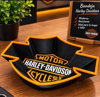 Bandeja Harley-Davidson Negra y Naranja
