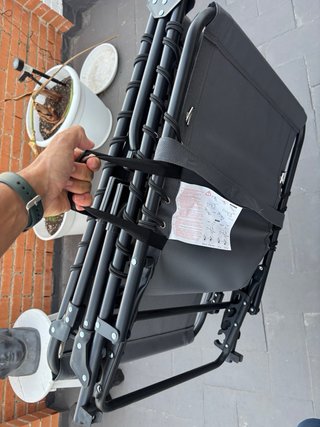 Hamaca reclinable y plegable gris