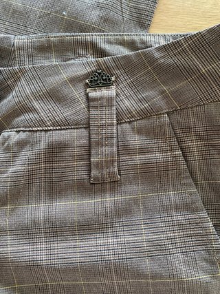 Pantalón Fornarina cuadros tiro bajo