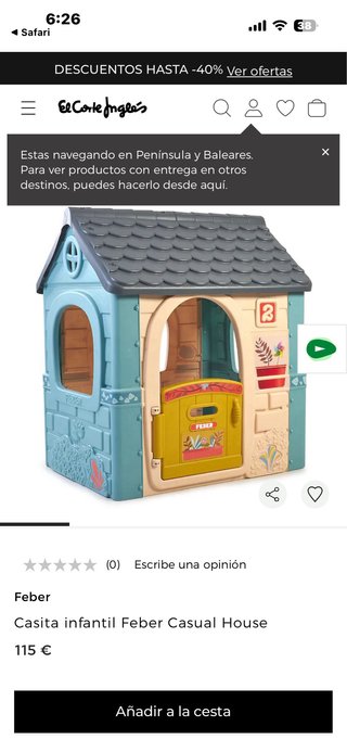 Casita Infantil Feber Casual House
