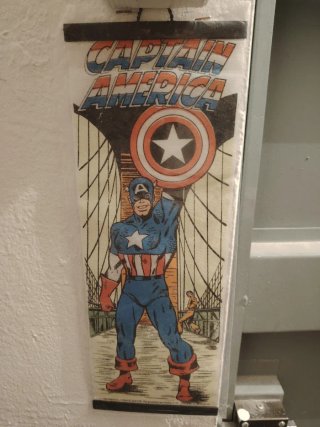 Capitán América colgante de tela Vintage Marvel 80
