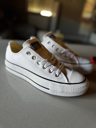 Converse plataforma blancas