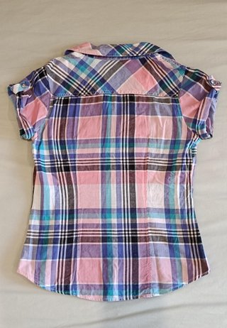Camisa cuadros Inside Talla S manga corta