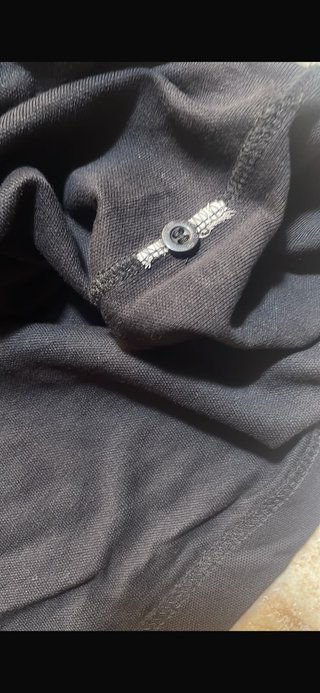 polo lotto nera righe arancio grigio taglia s