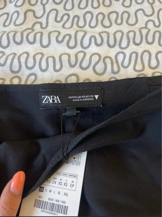 Falda Zara Negra Talla XS
