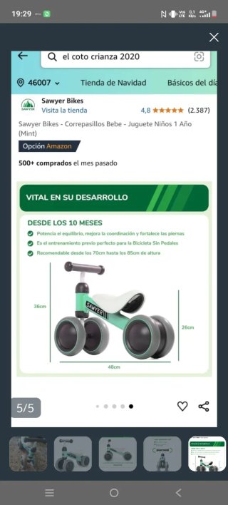 Bicicleta de aprendizaje Sawyer