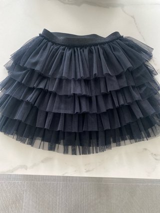 Falda Zara negra volantes 13-14 años