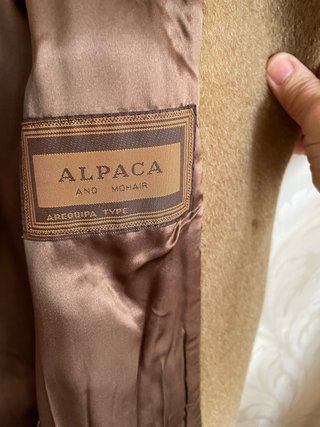 Abrigo  Alpaca Camel Tostado El Corte Inglés