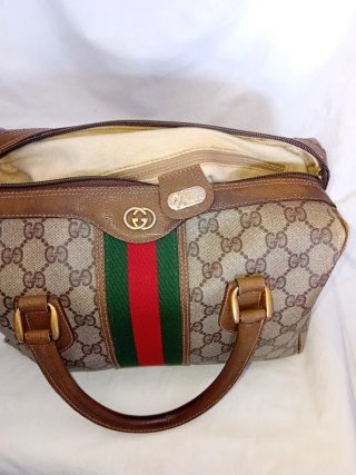 Bolso Gucci Boston Vintage Marrón Verde