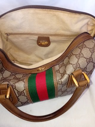 Bolso Gucci Boston Vintage Marrón Verde