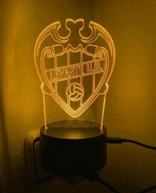 Lámpara LED Levante U.D. de metacrilato.