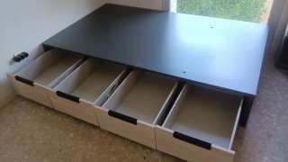 Base Tatami Madera con cajones