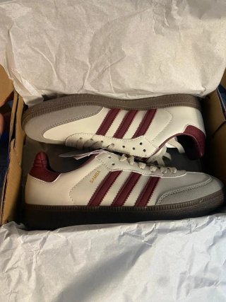 Adidas Samba Blancas y Rojas Talla 38