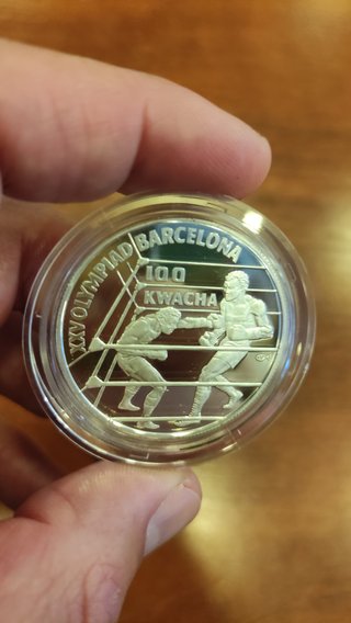 Moneda Plata 925 28,40 gramos Zambia 1992