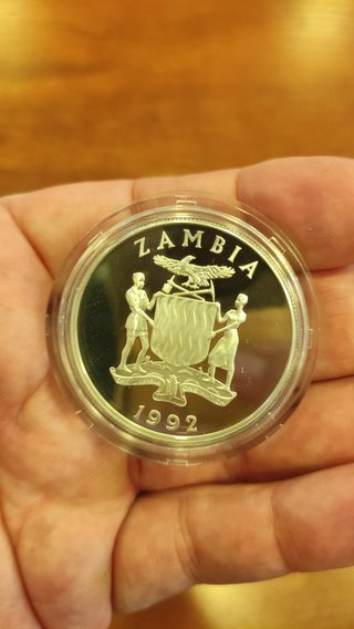 Moneda Plata 925 28,40 gramos Zambia 1992