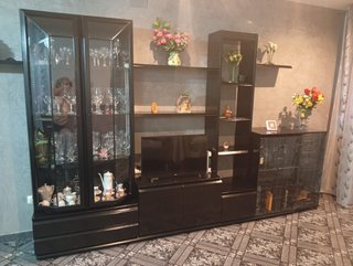 Mueble comedor modular negro