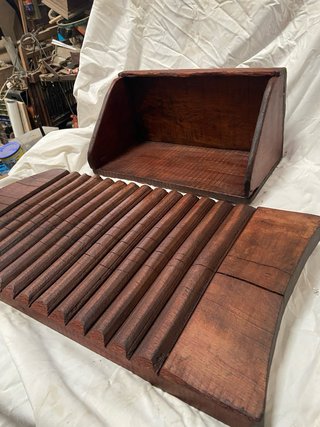 Tabla de lavar madera antigua