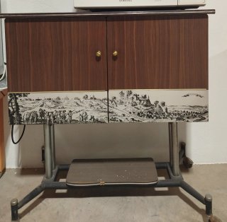 Botellero vintage madera y metal